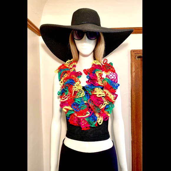 Vibrant Crochet Scarf - Picture 7 of 13